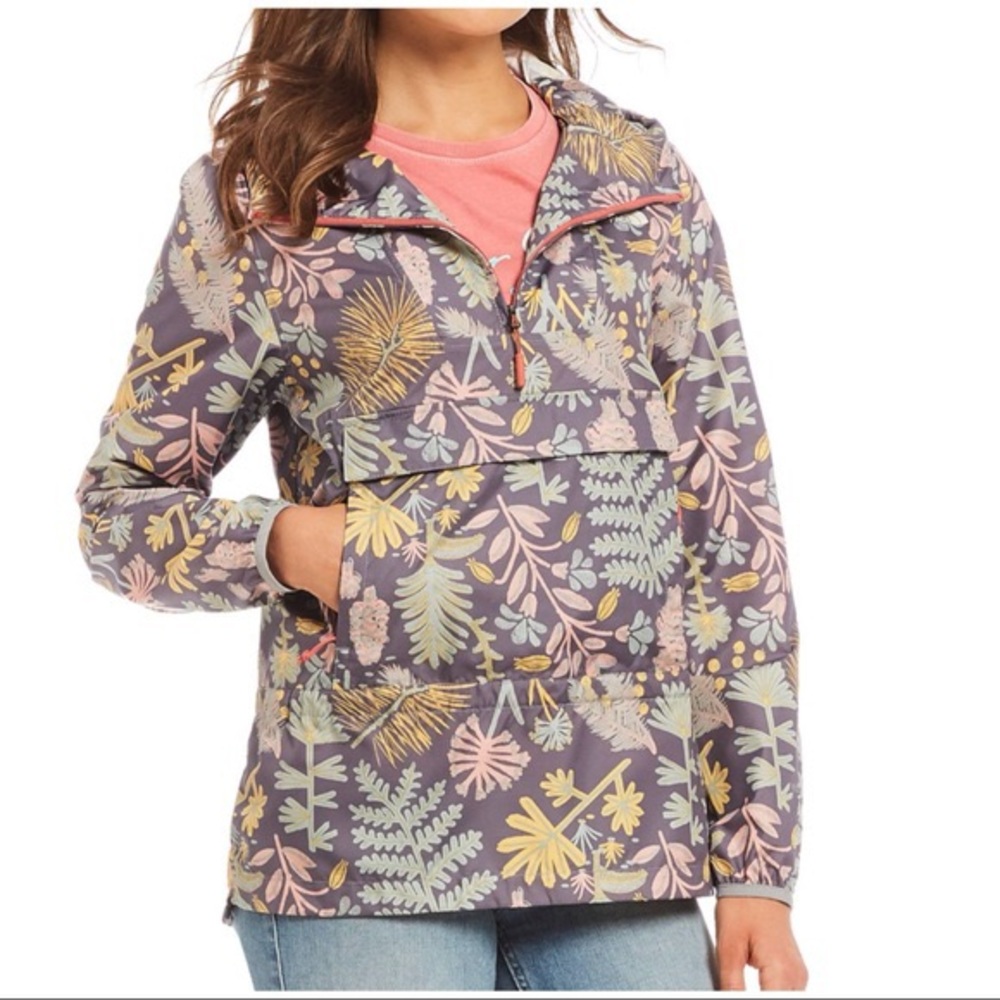 The North Face Women's Floral Jacket - Purple and Yellow